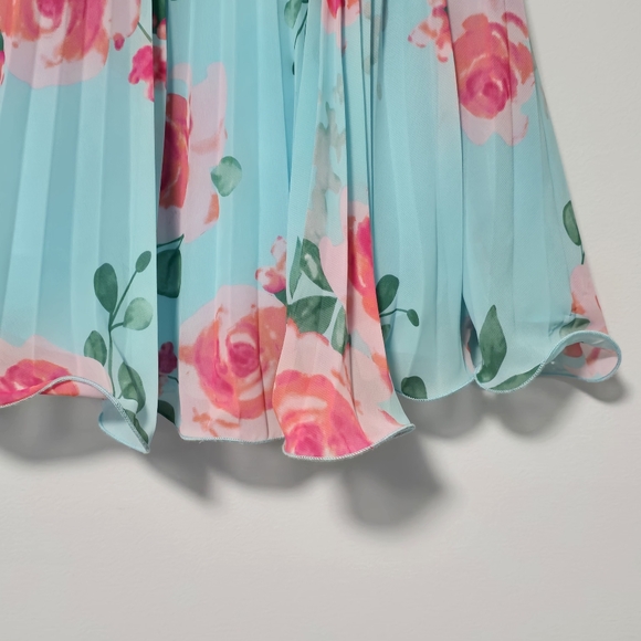 Iris & Ivy Toddler Girls 3T Pink Floral Pleated Trapeze Dress - Picture 3 of 11